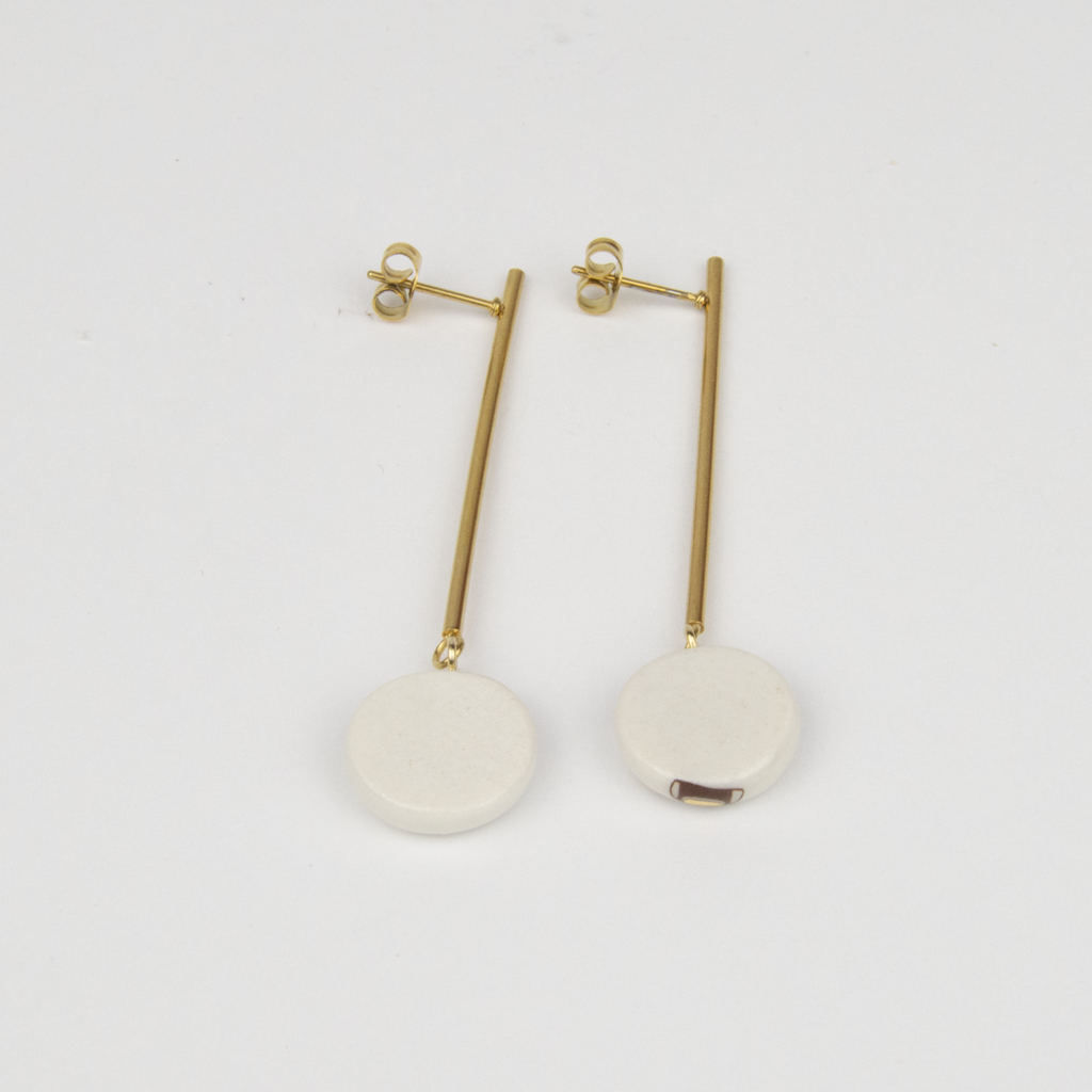 Pendientes Audrey barra acero largos