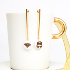 Pendientes Audrey barra acero largos