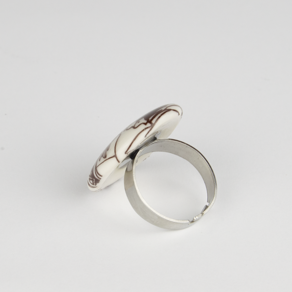 Anillo porcelana Guernica redondo