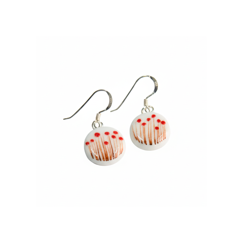 Pendientes Amapola gancho