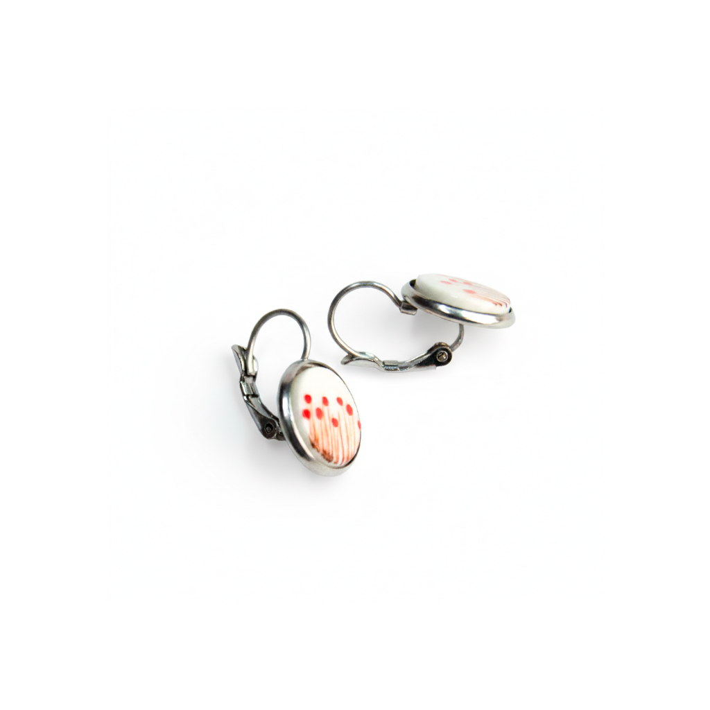 Pendientes Amapola acero