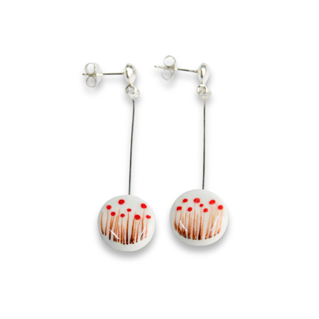 Pendientes Amapola largos