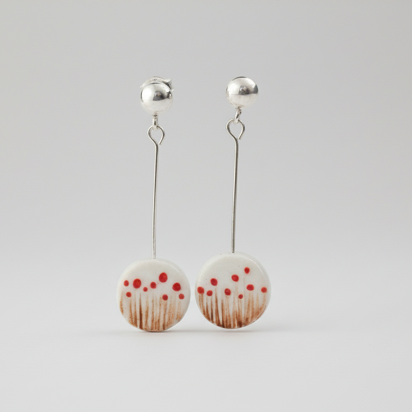 Pendientes Amapola largos