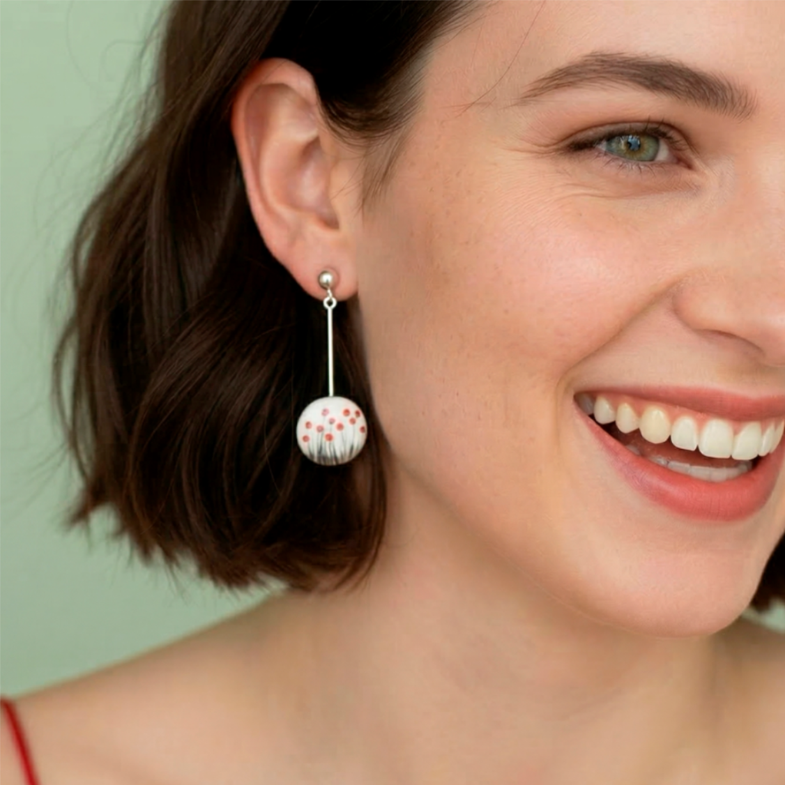 Pendientes Amapola largos