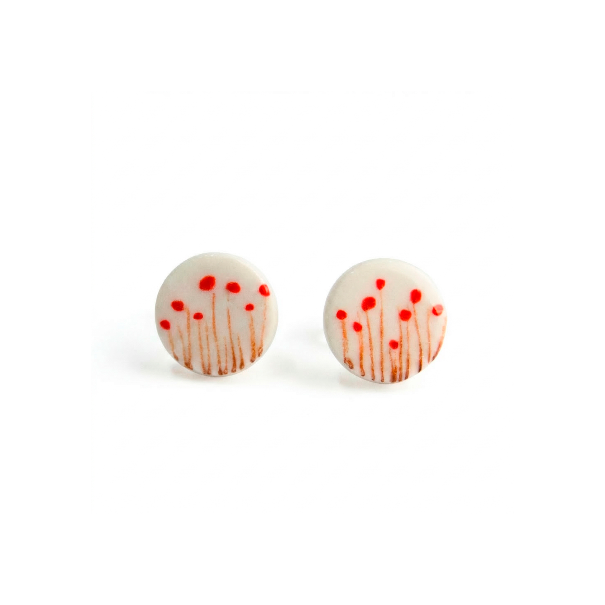 Pendientes amapola mini