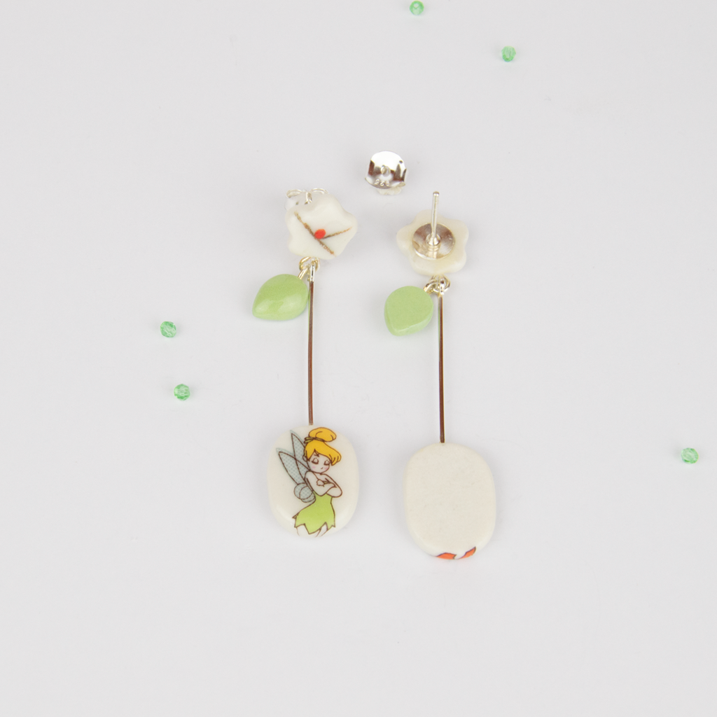Pendientes flor largos Campanilla