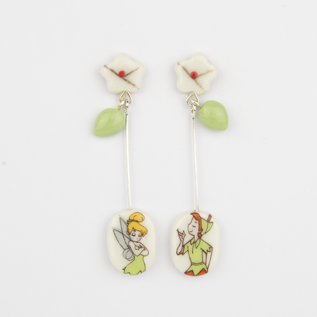 Pendientes flor largos Campanilla
