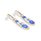 Pendientes cobalto dos piezas grande