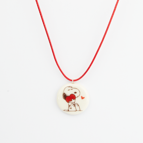 Colgante Sabueso mini en blanco
