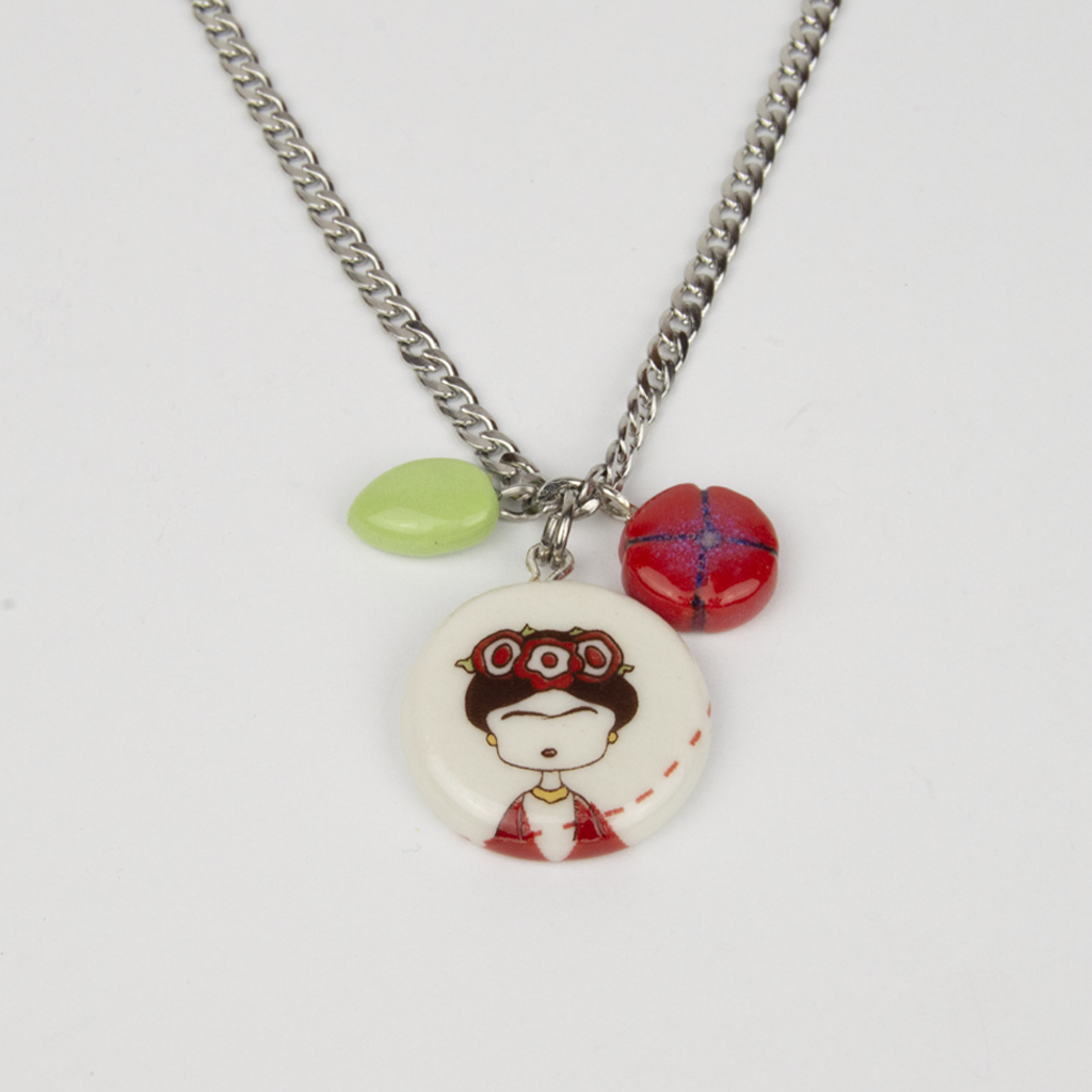 Colgante Frida flor acero