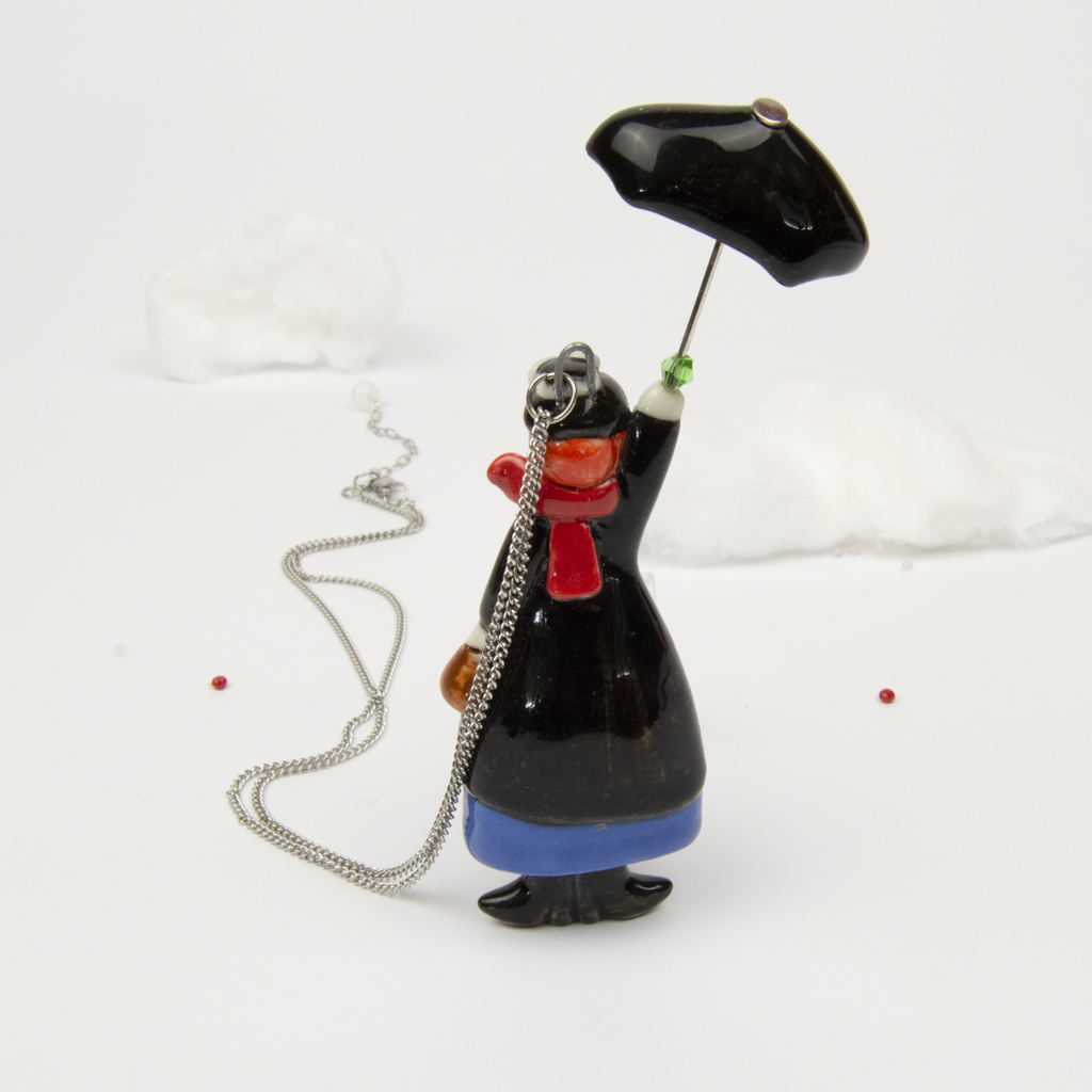 Colgante Mary Poppins modelado con paraguas