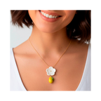 Colgante limón y flor pequeño