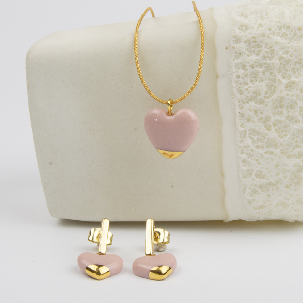 Conjunto Corazon rosa