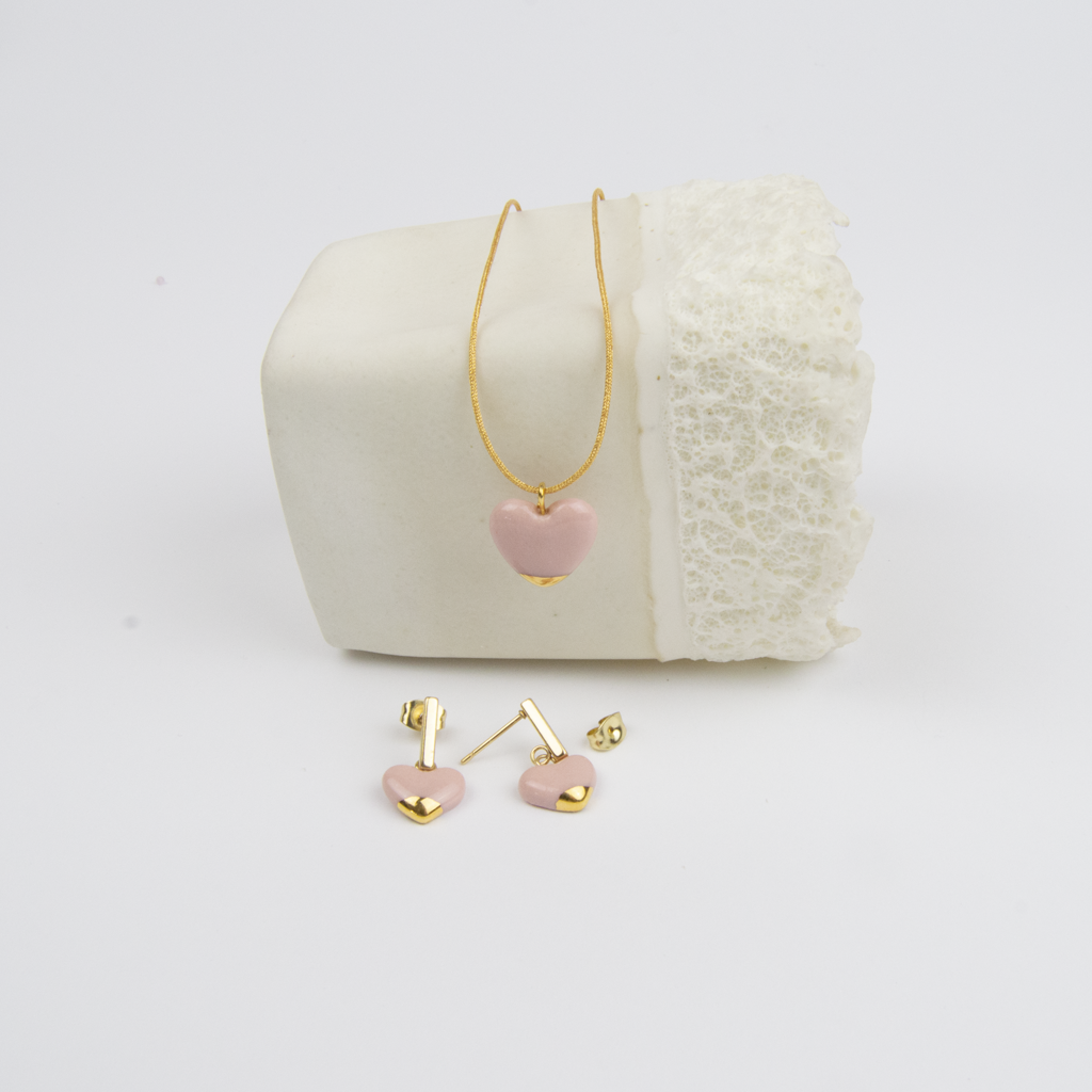 Conjunto Corazon rosa