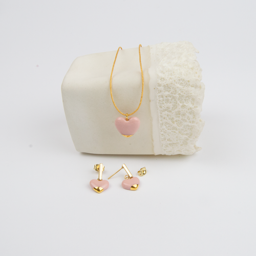 Conjunto Corazon rosa