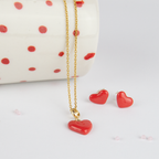 Conjunto corazón rojo