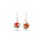 Pendientes gancho caperucita + lobo