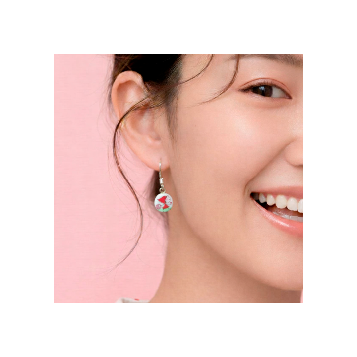 Pendientes gancho caperucita + lobo