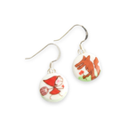 Pendientes gancho caperucita + lobo