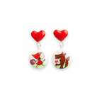 Pendientes Caperucita corazon cortos