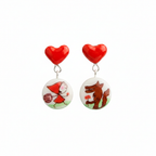 Pendientes Caperucita corazon cortos