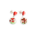 Pendientes Caperucita corazon cortos