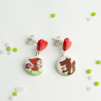 Pendientes Caperucita corazon cortos