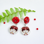 Pendientes Frida flor cortos