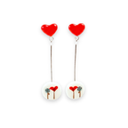 Pendientes corazón largos Love tree