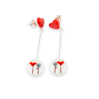 Pendientes corazón largos Love tree