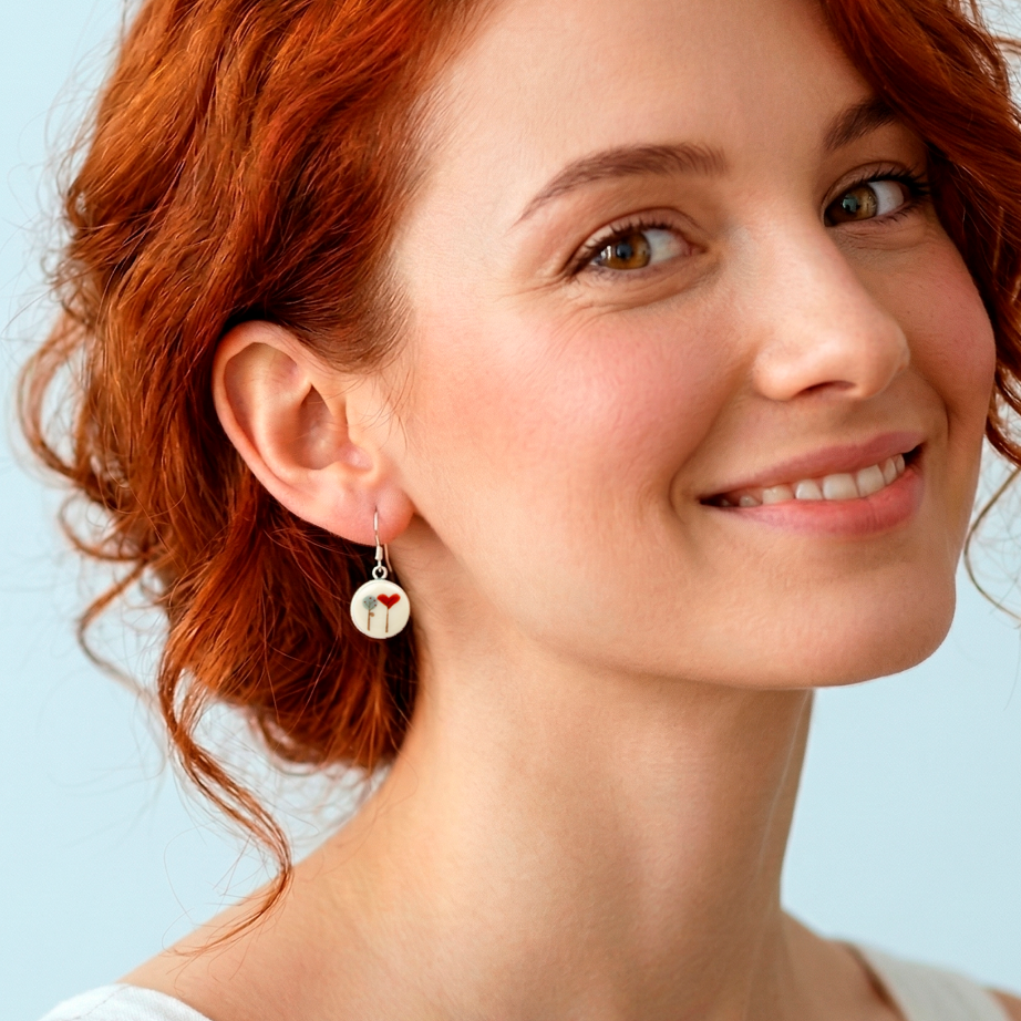 Pendientes gancho Love tree