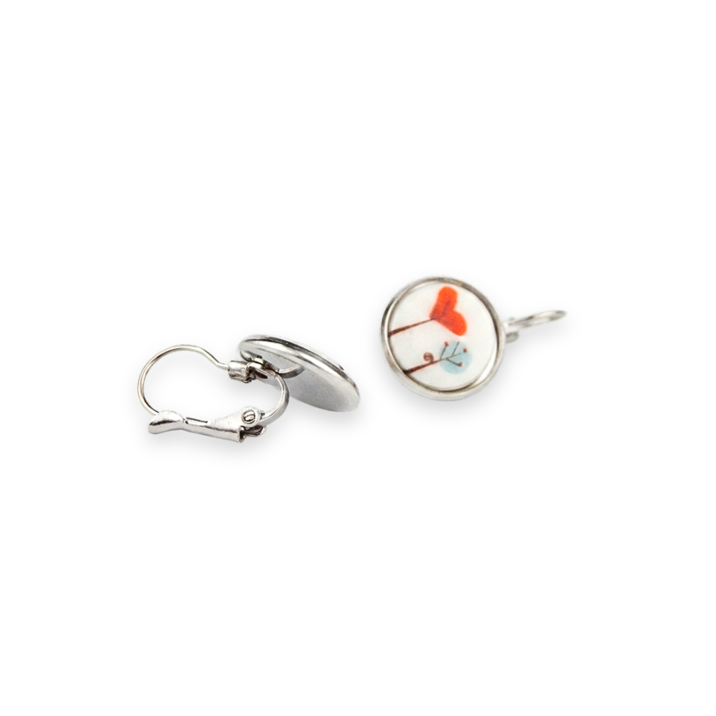 Pendientes Love tree acero