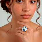 Anillo cobalto cóncavo gr.