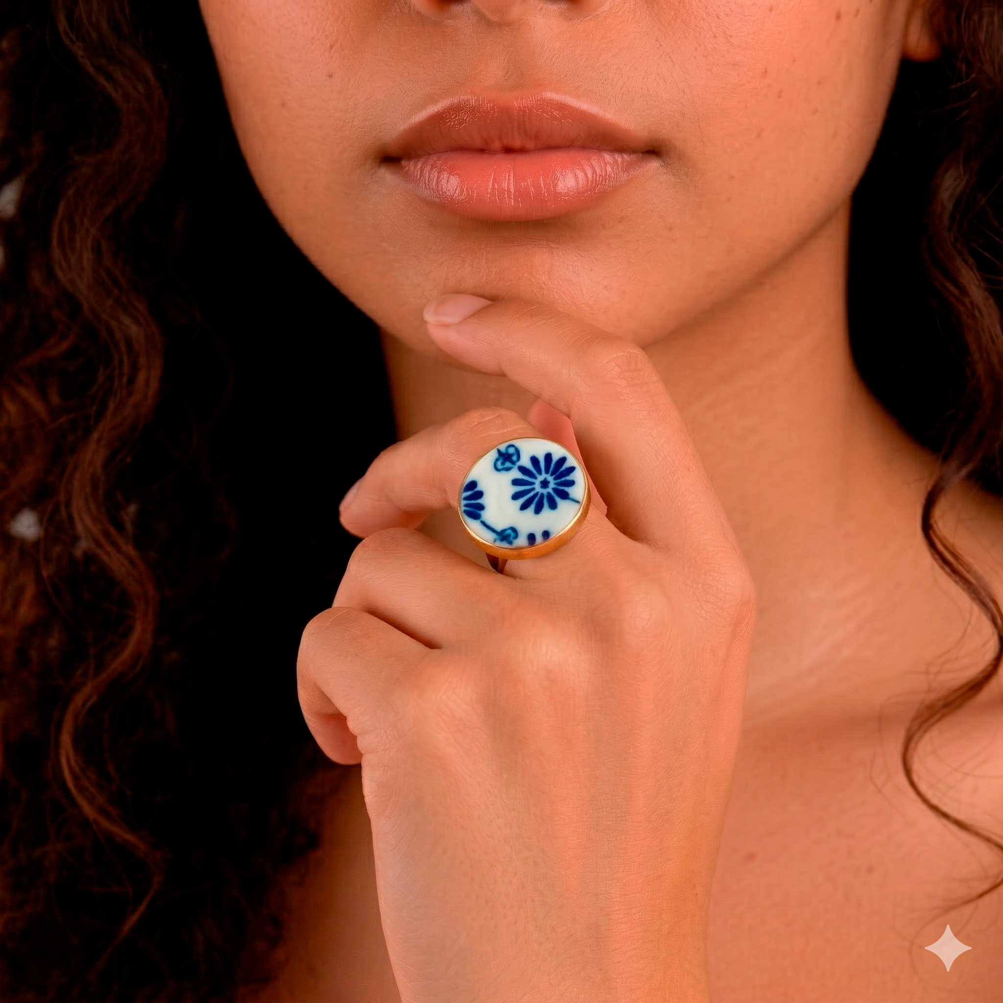 Anillo cobalto convexo gr.