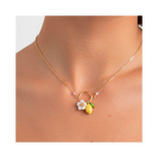 Colgante azahar limón cadena circulo