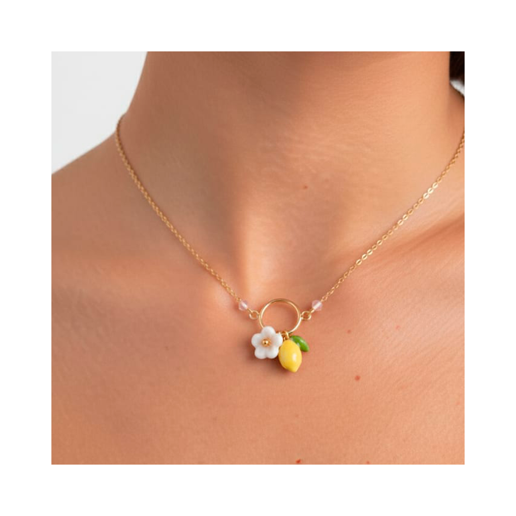 Colgante azahar limón cadena circulo