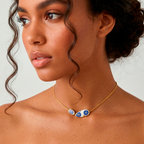 Colgante cobalto dos piezas