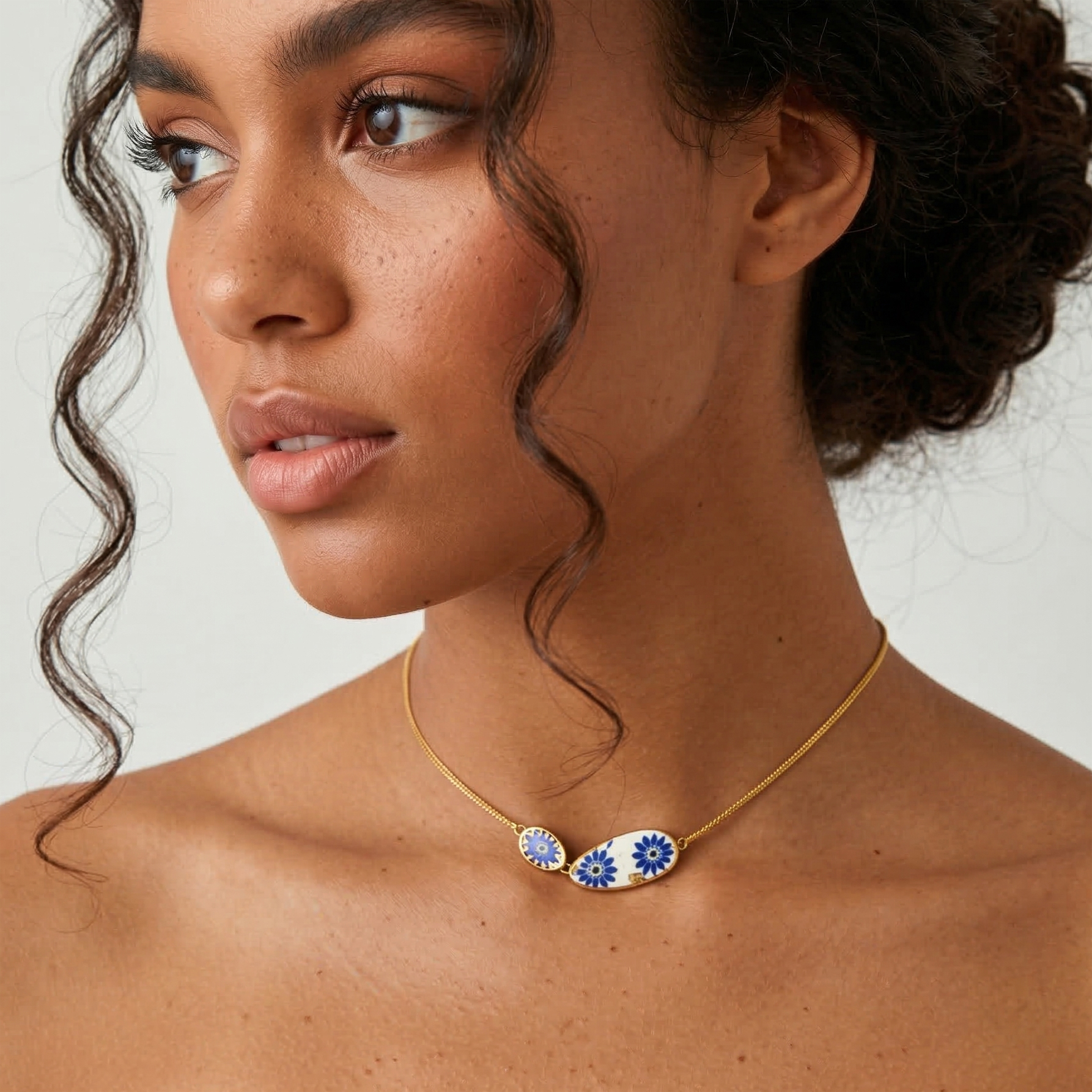 Colgante cobalto dos piezas