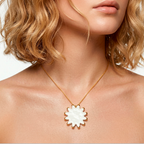 Colgante Porcelana estrella oro