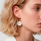 Pendientes punto oro gancho