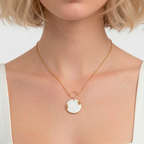 Colgante oro redondo con aro