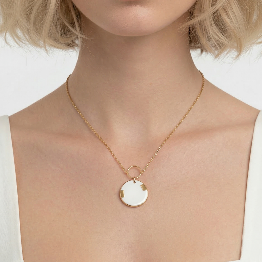 Colgante oro redondo con aro