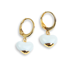 Pendientes art decó corazón