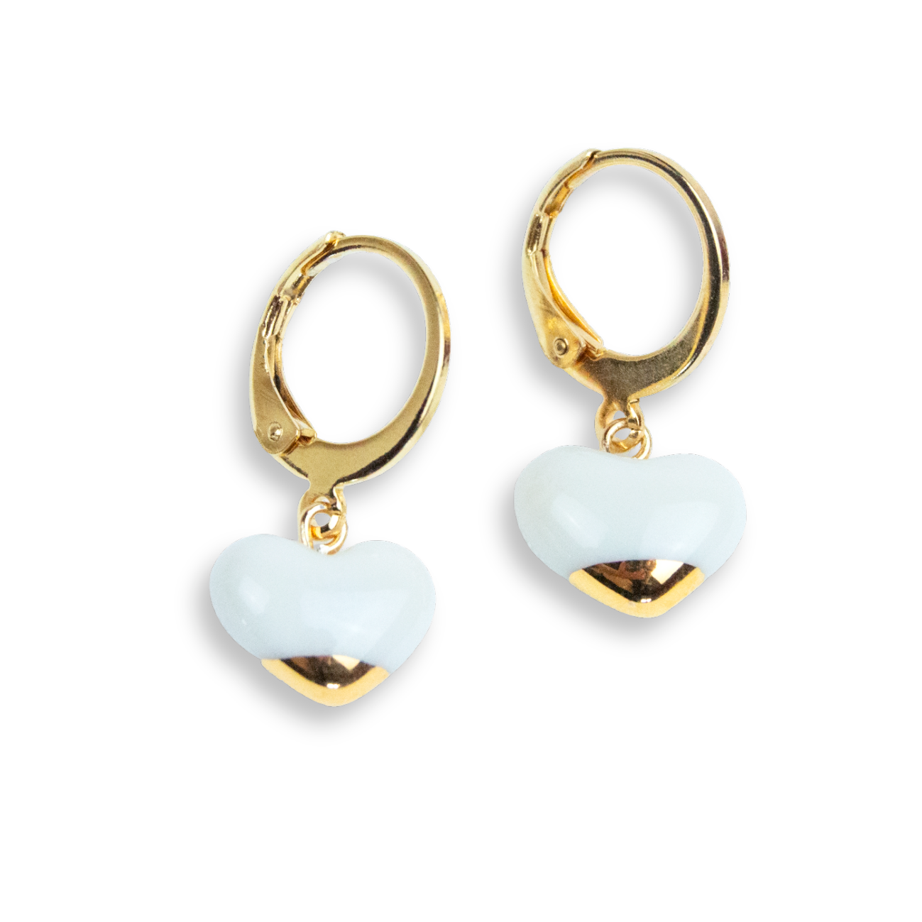 Pendientes art decó corazón