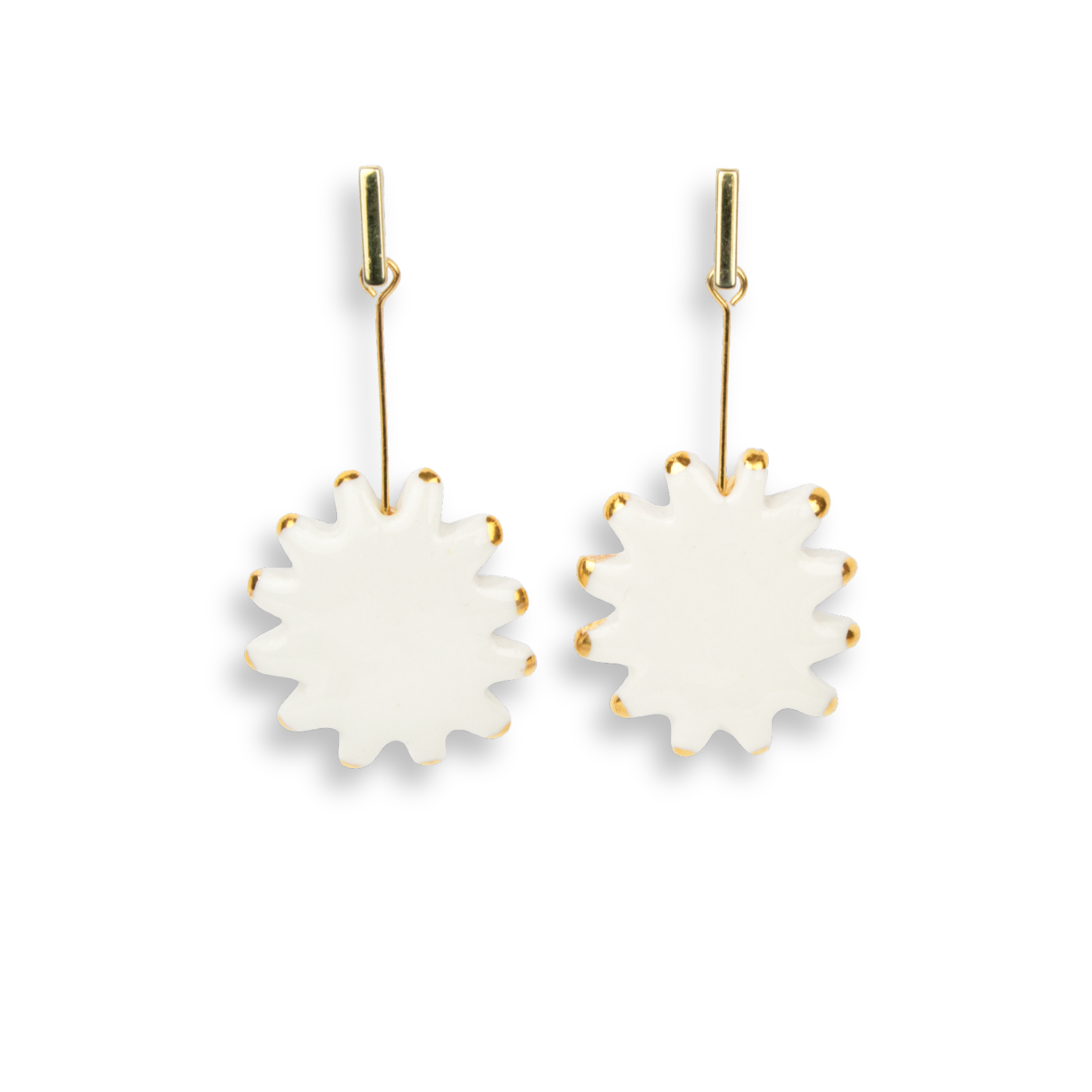 Pendientes estrella oro largos