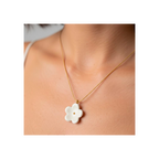 Colgante punto oro flor md.