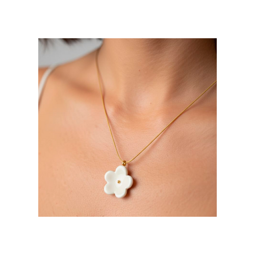 Colgante punto oro flor md.