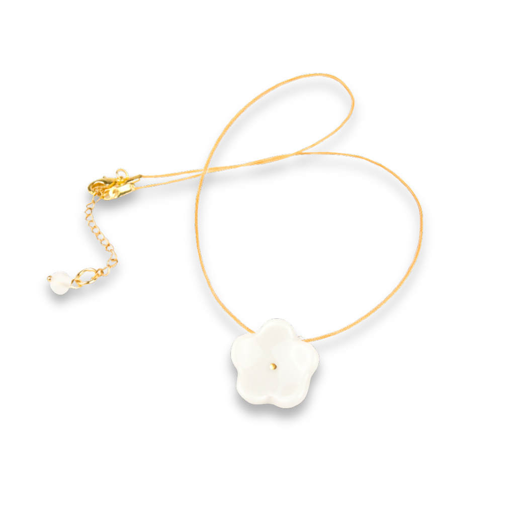 Colgante punto oro flor md.