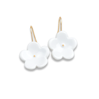 Pendientes flor punto oro gancho md.