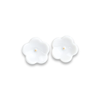 Pendientes flor punto oro presión mediano